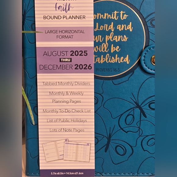 Faith Blue 17-Month Planner - Picture 2 of 4